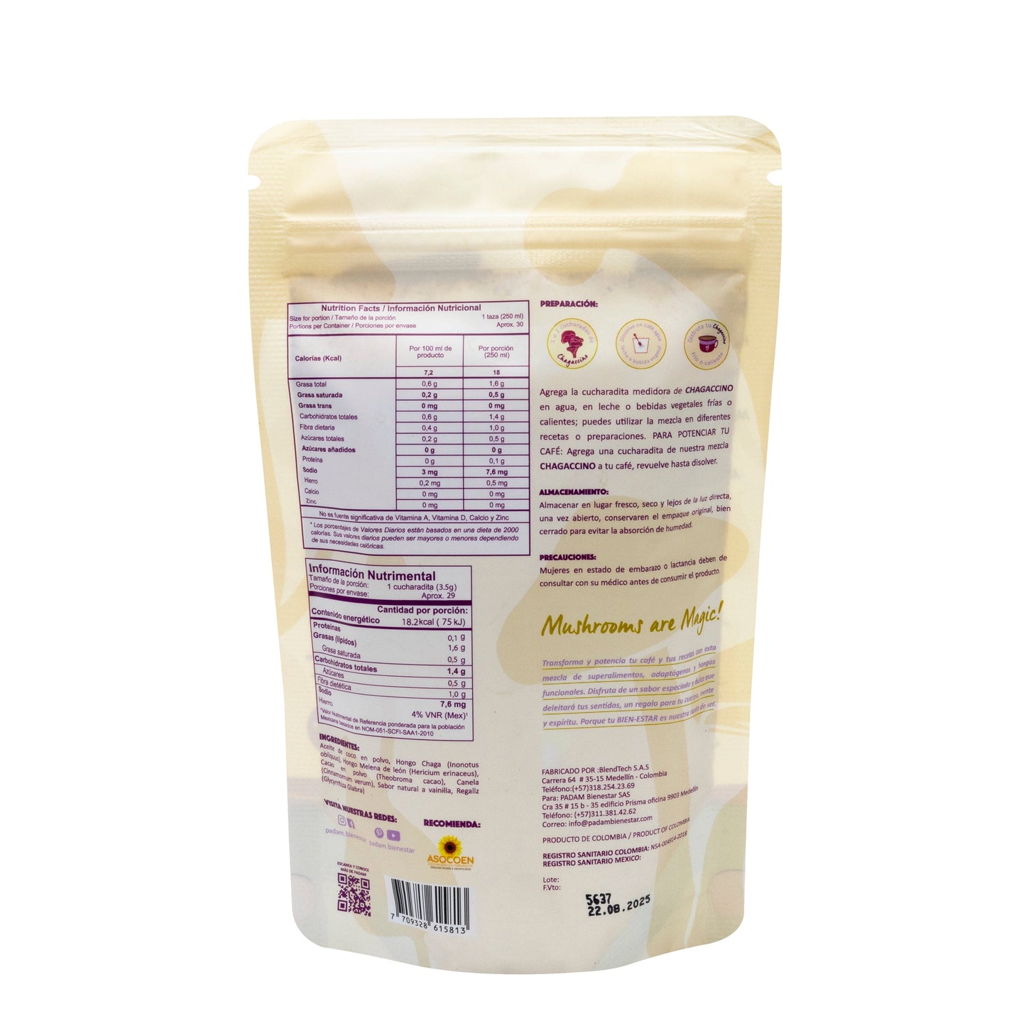Chagaccino | 900 gr | 272 porciones