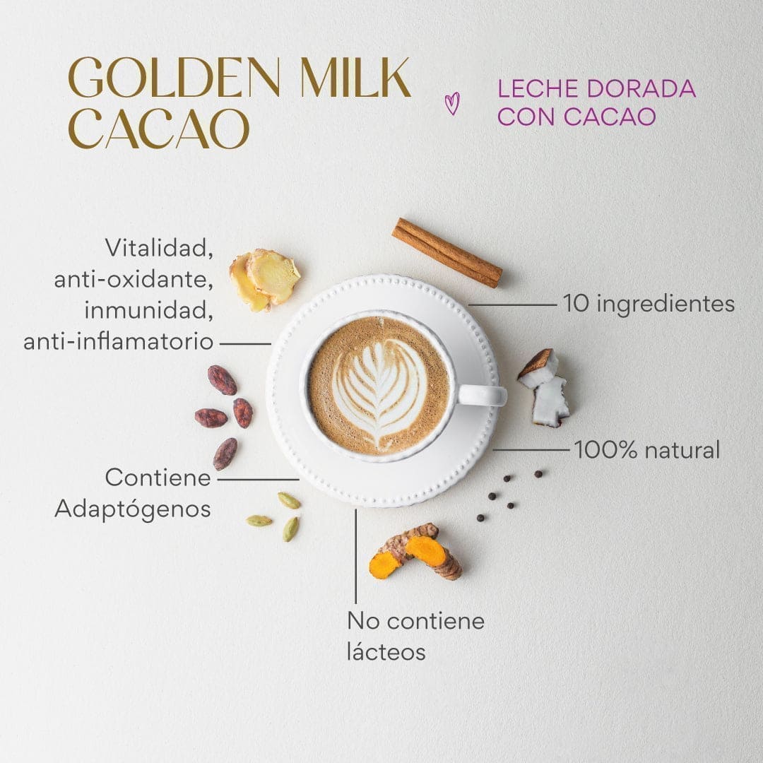 Golden Milk Cacao | 500 gr | 150 porciones