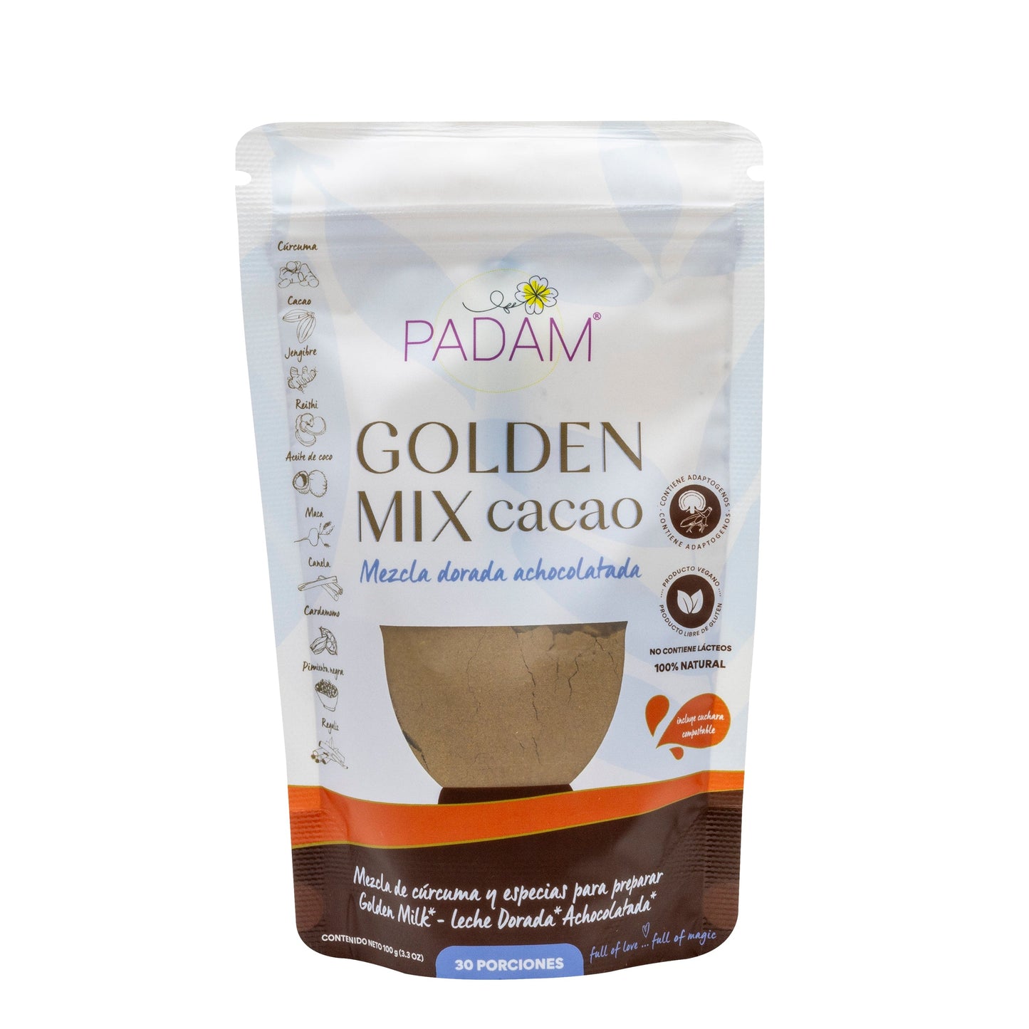 Golden Milk Cacao | 100 gr | 30 porciones