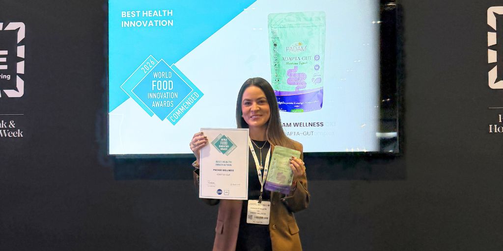 Padam Bienestar recibe doble reconocimiento para Adapta-Gut en los World Food Innovation Awards 2026