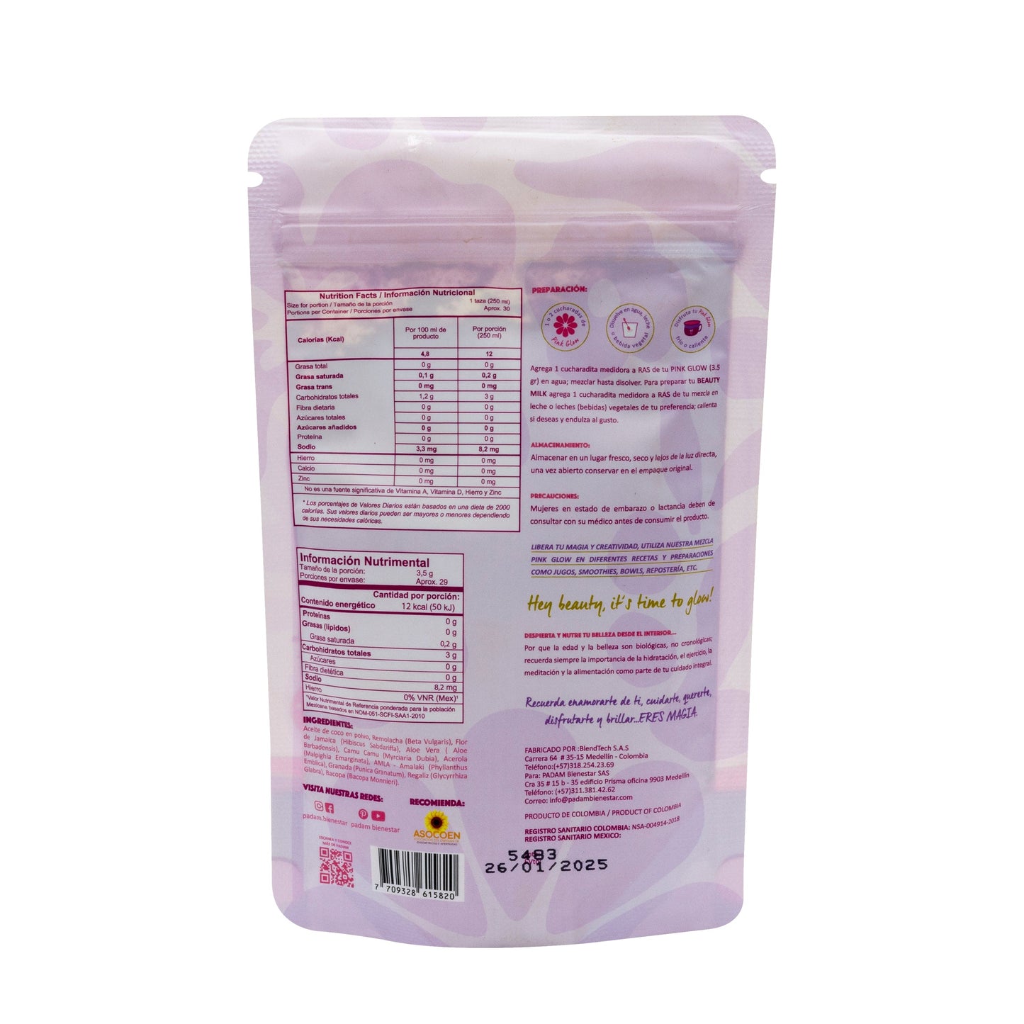 Pink Glow | 900 gr | 272 porciones